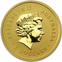 Gold coin Australia KM# 893 ELIZABETH II. AUSTRALIA 2000. IRB. 5 DOLLARS.