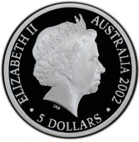 ELIZABETH II. AUSTRALIA 2002. IRB. 5 DOLLARS.