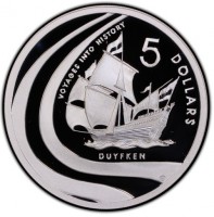 Silver coin Australia KM# 653 VOYAGES INTO HISTORY. 5 DOLLARS. DUYFEN.