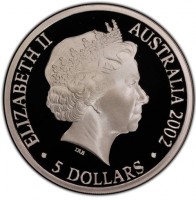 Silver coin Australia KM# 662 ELIZABETH II. AUSTRALIA 2002. IRB. 5 DOLLARS.