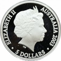 ELIZABETH II. AUSTRALIA 2003. IRB. 5 DOLLARS.