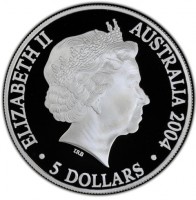 ELIZABETH II. AUSTRALIA 2004. IRB. 5 DOLLARS.
