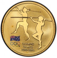 Aluminium Bronze coin Australia KM# 812 OLYMPIC GAMES. 2000-2004. WP.