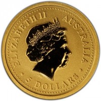 ELIZABETH II. AUSTRALIA. IRB. 5 DOLLARS.