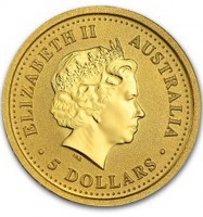 Gold coin Australia KM# 1022a ELIZABETH II. AUSTRALIA. IRB. 5 DOLLARS.