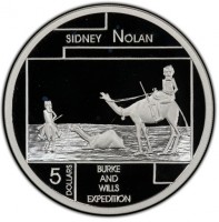 SIDNEY NOLAN. 5 DOLLARS. BURKE AND WILLS EXPEDITION.