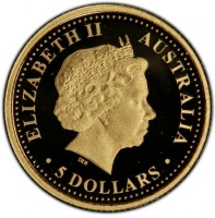 ELIZABETH II. AUSTRALIA. IRB. 5 DOLLARS.