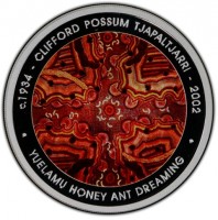 c 1934 - CLIFFORD POSSUM TJAPALTJARRI - 2002. YUELAMU HONEY ANT DREAMING.