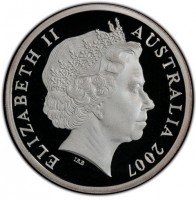 Silver coin Australia KM# 1045 ELIZABETH II. AUSTRALIA 2007. IRB.