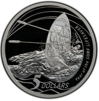 Year of the SURF LIFESAVER. 5 DOLLARS.