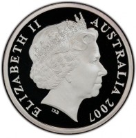 Silver coin Australia KM# 1046 ELIZABETH II. AUSTRALIA 2007. IRB.