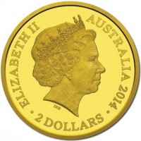 ELIZABETH II. AUSTRALIA 2014. 2 DOLLARS. IRB.
