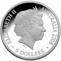 ELIZABETH II. AUSTRALIA 2008. IRB. 5 DOLLARS.