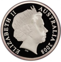 Silver coin Australia KM# 1065 ELIZABETH II. AUSTRALIA 2008. IRB.