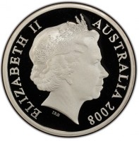 Silver coin Australia KM# 1073 ELIZABETH II. AUSTRALIA 2008. IRB.