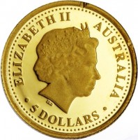 ELIZABETH II. AUSTRALIA. IRB. 5 DOLLARS.