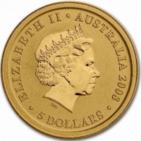 ELIZABETH II. AUSTRALIA 2008. IRB. 5 DOLLARS.