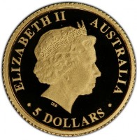 ELIZABETH II. AUSTRALIA. IRB. 5 DOLLARS.