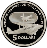 AVIATION HISTORY - DE HAVILLAND DH 86. 5 DOLLARS. WP.