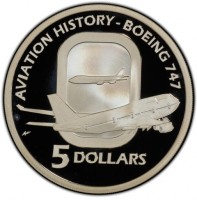 AVIATION HISTORY - BOEING 747. 5 DOLLARS. WP.