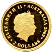 Gold coin Australia ELIZABETH II. AUSTRALIA 2010. 2 DOLLARS. IRB.