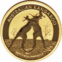AUSTRALIAN KANGAROO. 2010 1/20oz 9999 GOLD. P. WR.