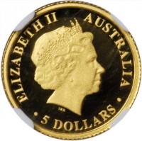 ELIZABETH II. AUSTRALIA. IRB. 5 DOLLARS.
