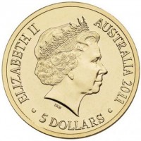 ELIZABETH II. AUSTRALIA 2011. IRB. 5 DOLLARS.
