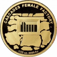 Gold coin Australia KM# 1638 CASCADES FEMALE FACTORY. 1/25 oz9999 Au.