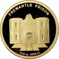Gold coin Australia KM# 1639 CASCADES FEMALE FACTORY. 1/25 oz9999 Au.