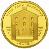 HYDE PARK BARRACKS. 1/25 oz9999 Au.