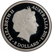 ELIZABETH II. AUSTRALIA 2012. IRB. 5 DOLLARS.