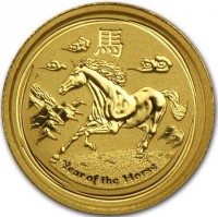 Gold coin Australia KM# 2101 馬. P. Year of the Horse. TV.