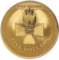 FOR VALOUR. RICHARD JOYES. TIMOTHY BRITTEN. ALLAN SPARKES. VICTOR BOSCOE. DARRELL TREE. FIVE DOLLARS.