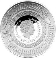Silver coin Australia KM# 3120 ELIZABETH II. AUSTRALIA 2015. IRB. 5 DOLLARS.