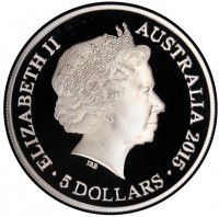 ELIZABETH II. AUSTRALIA 2015. IRB. 5 DOLLARS.