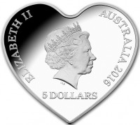 Silver coin Australia KM# 3276 ELIZABETH II. AUSTRALIA 2016. IRB. 5 DOLLARS.