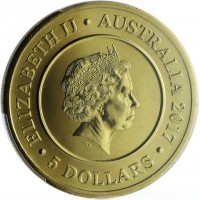 ELIZABETH II. AUSTRALIA 2017. IRB. 5 DOLLARS.
