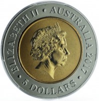 ELIZABETH II. AUSTRALIA 2017. IRB. 5 DOLLARS.