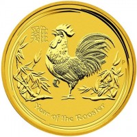 Gold coin Australia KM# 3404 雞. P. Year of the Rooster.
