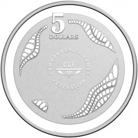 5 DOLLARS. CGF. COMMONWEALTH GAMES FEDERATION.