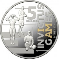 INVICTUS GAMES. SYDNEY 2018. 5 DOLLARS. AS.
