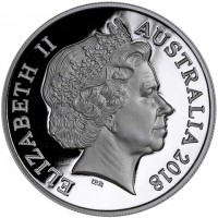 Silver coin Australia KM# 3544 ELIZABETH II. AUSTRALIA 2018. IRB.