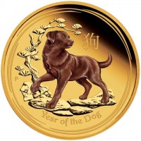 Gold coin Australia KM# 3547.1 狗. P. IJ. Year of the Dog.