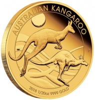 Gold coin Australia AUSTRALIAN KANGAROO. NH P. 2018 1oz 9999 SILVER.