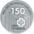 reverse of 2.5 Euro - Portuguese Red Cross (2013) coin with KM# 856 from Portugal. Inscription: 1863-2013 150 ANOS DA FUNDAÇÃO 150 anos CRUZ VERMELHA