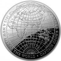 1812 A NEW MAP OF THE WORLD. CAPTAIN COOK'S TRACKS. 1oz999 Ag.