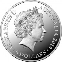 ELIZABETH II. AUSTRALIA 2019. 5 DOLLARS. IRB.