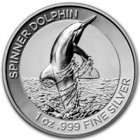 Silver coin Australia KM# 3939 SPINNER DOLPHIN. 1 oz999 FINE SILVER.