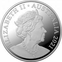Silver coin Australia KM# 4168 ELIZABETH II. AUSTRALIA 2021. JC.